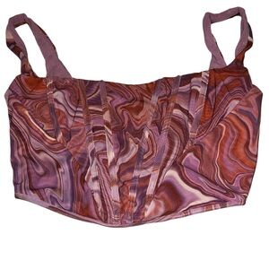 Swirl Patterned Crop Top “ House of Cb “